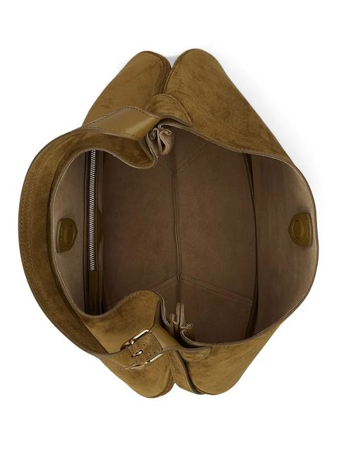 Polo Ralph Lauren torebka zamszowa kolor brązowy 428922881