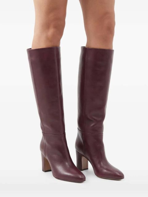 Paris Texas 70mm leather block-heel boots - Red