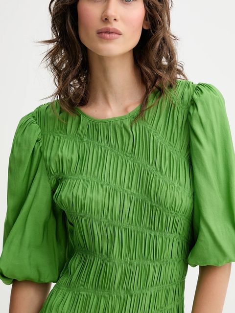 Never Fully Dressed sukienka Nara kolor zielony maxi rozkloszowana NFDDR2808