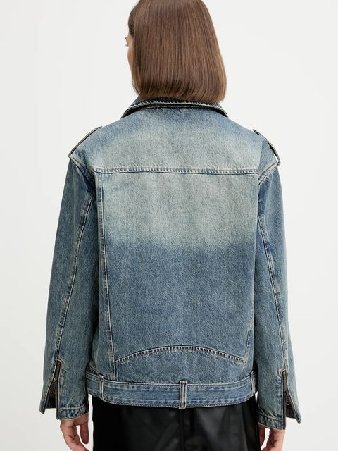 Guess Originals kurtka jeansowa kolor niebieski przejściowa oversize W5YN70 D4XYZ - zdjęcie produktu nr 2