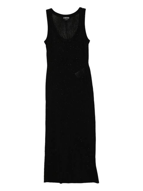 TOM FORD sequin-embellished ribbed dress - Black - zdjęcie produktu nr 1
