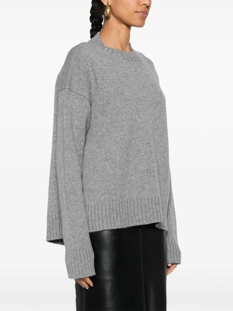Jil Sander crew-neck cashmere-blend jumper - Grey