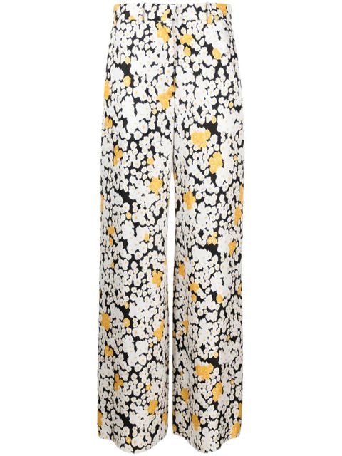 Lanvin floral wide-leg trousers - White - zdjęcie produktu nr 1