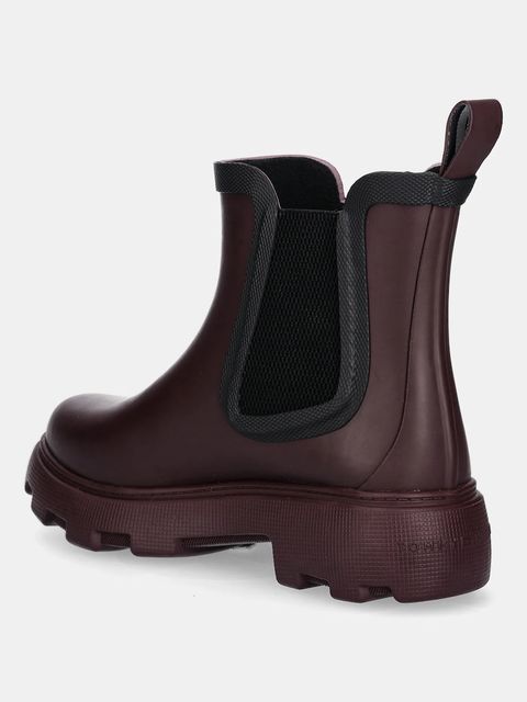 Tommy Hilfiger kalosze FLAG ANKLE RAINBOOT WARM LINING damskie kolor bordowy FW0FW08974 - zdjęcie produktu nr 2