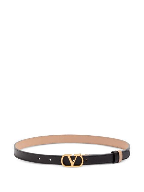 Valentino Garavani Reversible Vlogo Signature belt in glossy calfskin 20 mm - Black - zdjęcie produktu nr 1