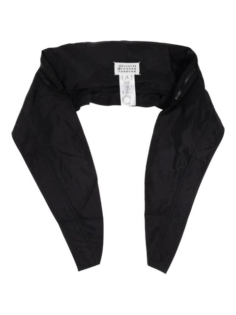 Maison Margiela hooded zip-up scarf - Black