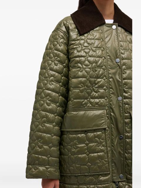 GANNI quilted pocket jacket - Green