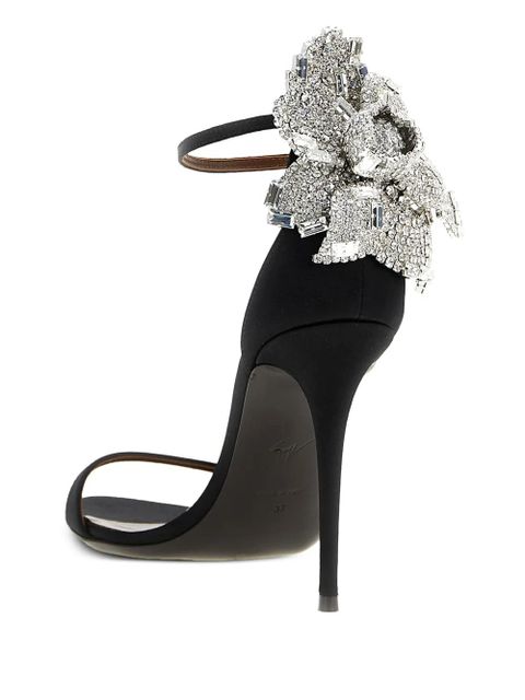Giuseppe Zanotti 105mm Clandestino jewel-embellished stiletto heeled sandals - Black