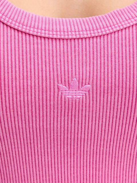 adidas Originals sukienka Rib Mini Dress kolor różowy mini dopasowana JI5750