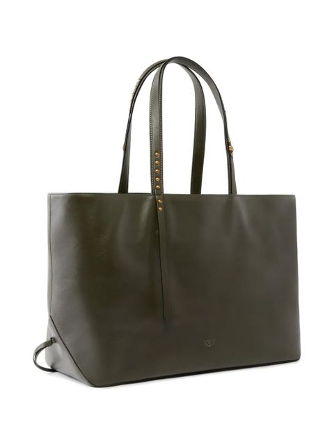 PINKO medium stud-embellished tote bag - Green - zdjęcie produktu nr 2