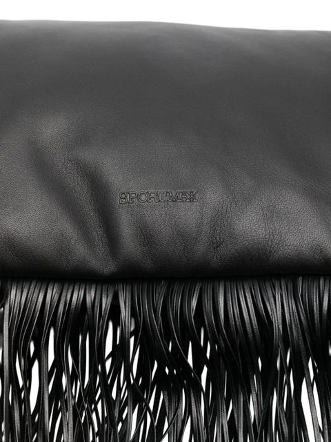 Sportmax fringed clutch bag - Black