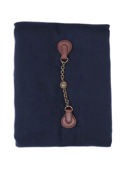 Chloé fringed chain-emebllished scarf - Blue