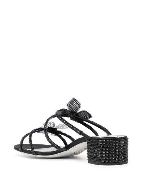 René Caovilla crystal embellishment sandals - Black