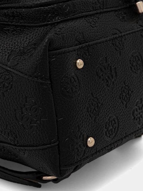 Guess plecak CRESIDIA damski kolor czarny mały z aplikacją HWPD98 88310