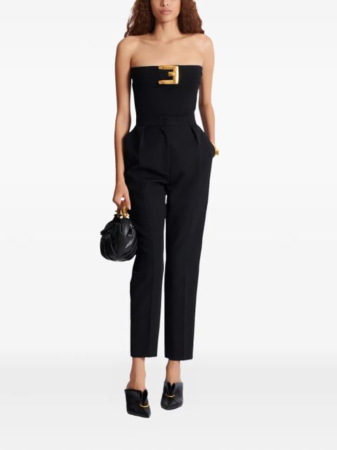 Balmain buckle crepe-texture bodysuit - Black - zdjęcie produktu nr 2