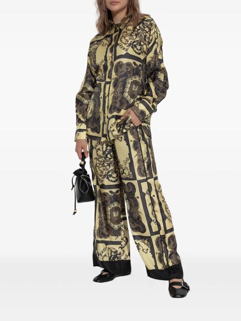 GANNI printed silk shirt - Yellow