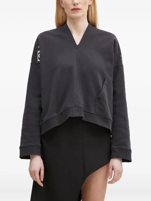 MM6 Maison Margiela V-neck sweatshirt - Black - zdjęcie produktu nr 1