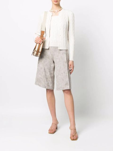 Lauren Ralph Lauren cable-knit scoop-neck top - Neutrals - zdjęcie produktu nr 2