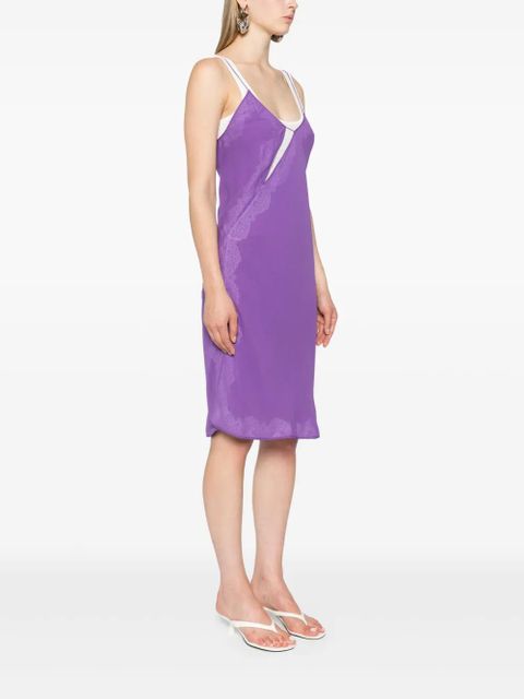 Christopher Esber layered mini slip dress - Purple