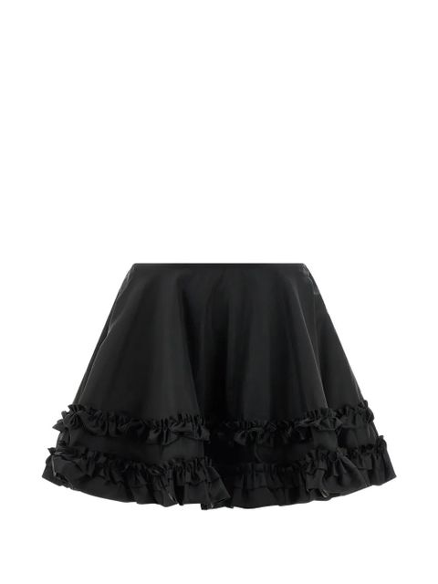 GANNI ruffled flared mini skirt - Black - zdjęcie produktu nr 1