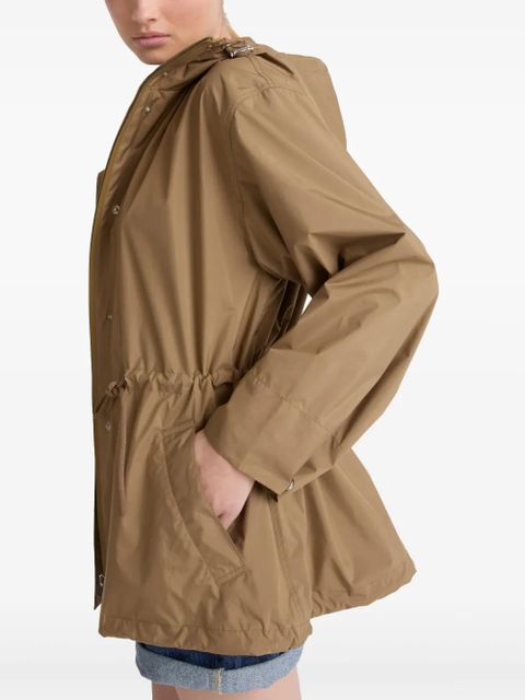 Yves Salomon hooded parka jacket - Brown