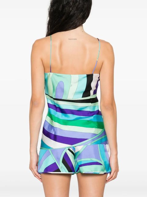 PUCCI Iride-print tank top - Blue
