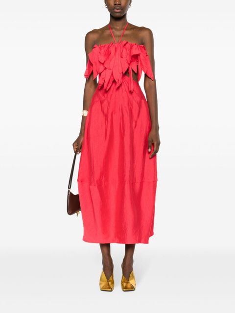 Cult Gaia Lue ruffled midi dress - Red - zdjęcie produktu nr 2