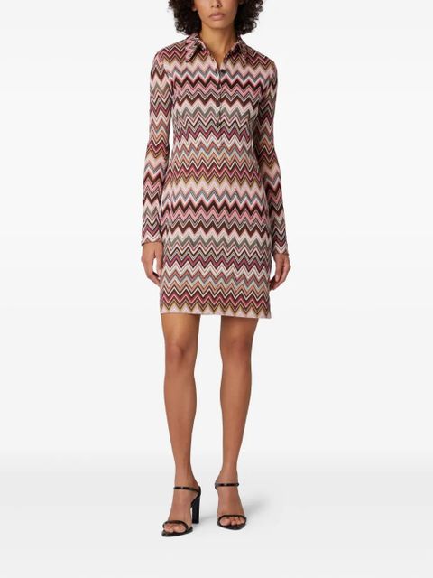 Missoni zigzag-pattern mini dress - Pink - zdjęcie produktu nr 2
