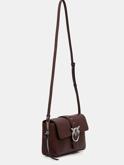 Pinko torebka skórzana kolor brązowy 105081 A2JG