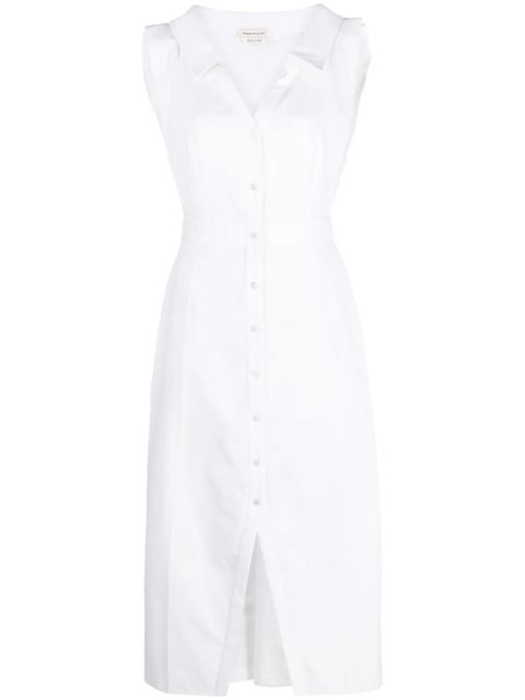 Alexander McQueen V-neck sleeveless dress - White - zdjęcie produktu nr 1