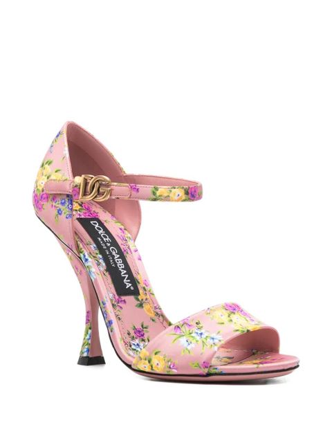 Dolce & Gabbana floral buckle sandals - Pink - zdjęcie produktu nr 2
