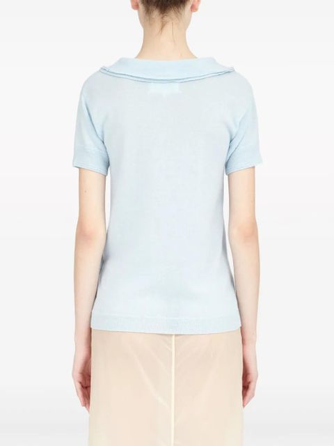 Maison Margiela wool-cashmere blend top - Blue