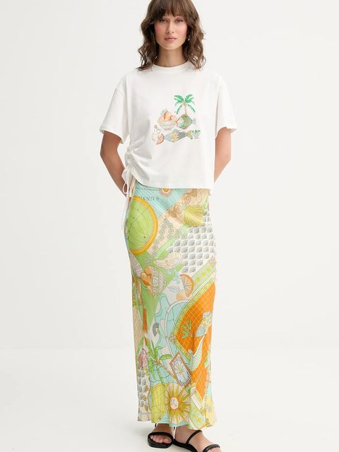 Never Fully Dressed spódnica Dorris kolor niebieski maxi prosta NFDSK712 - zdjęcie produktu nr 2