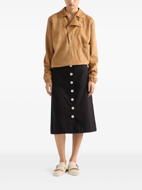 Prada suede blouson jacket - Neutrals - zdjęcie produktu nr 2