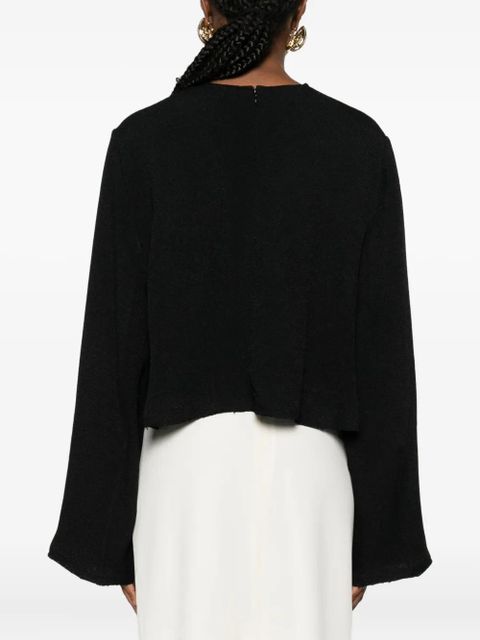 TOTEME raw-hem blouse - Black - zdjęcie produktu nr 2