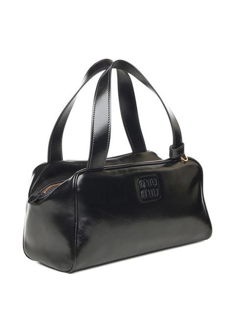 Miu Miu logo-patch handbag - Black