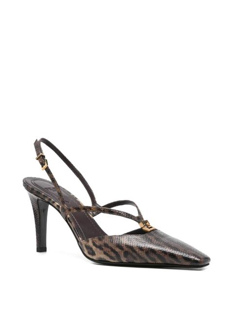 FENDI 80mm Fendi FFold pumps - Brown