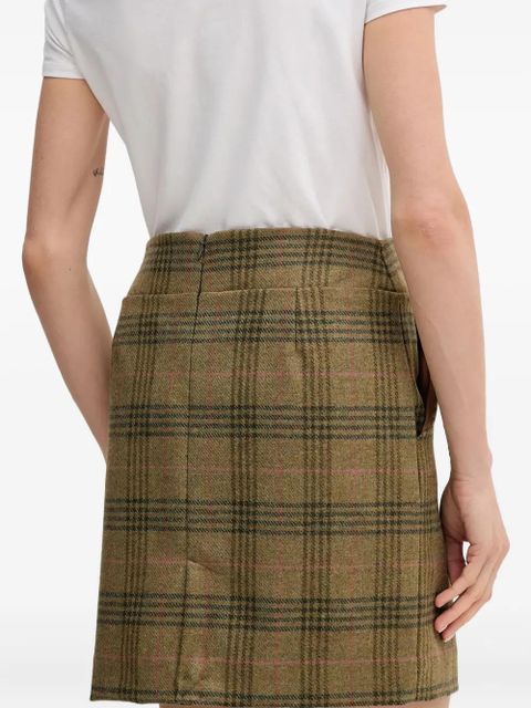 Barbour check pocket mini skirt - Green