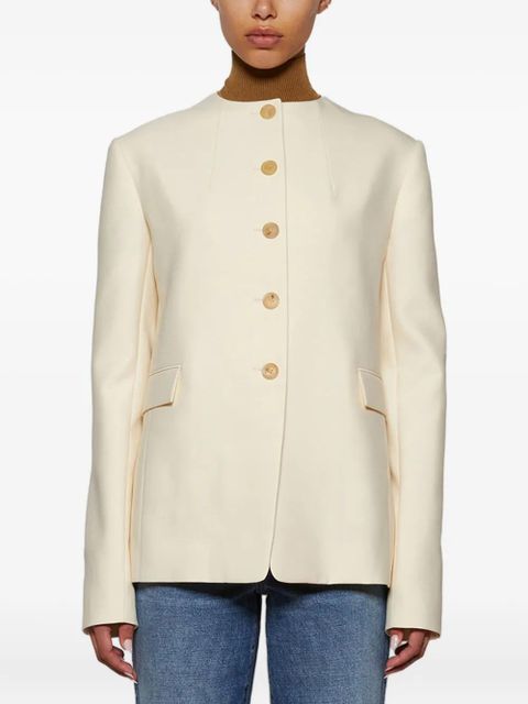 KHAITE Jameson button jacket - Neutrals
