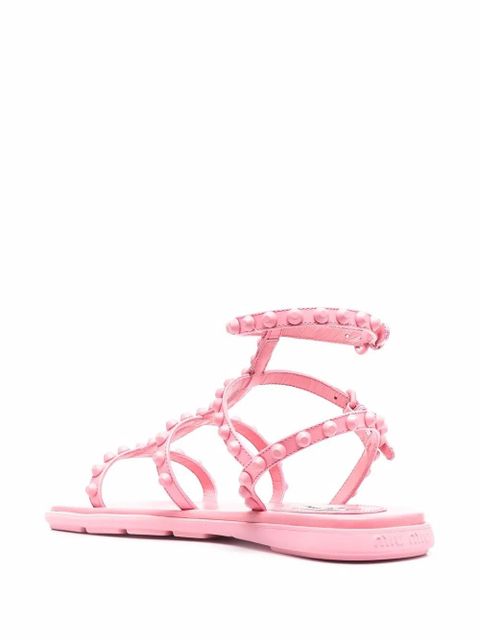 Miu Miu studded gladiator sandals - Pink