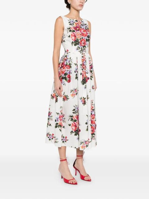 Dolce & Gabbana floral-print midi dress - White