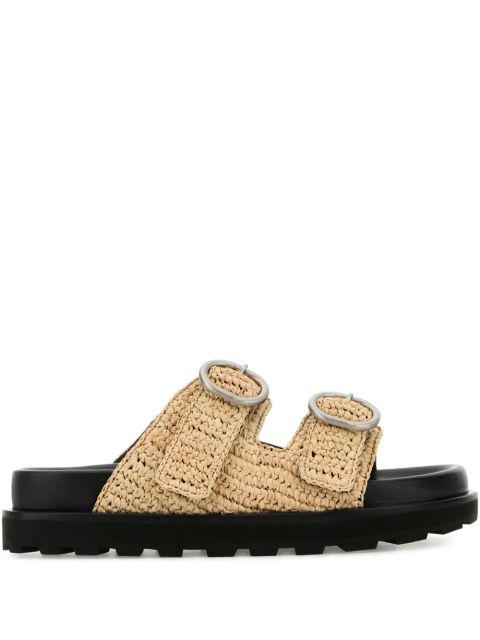 Jil Sander crochet slides - Neutrals