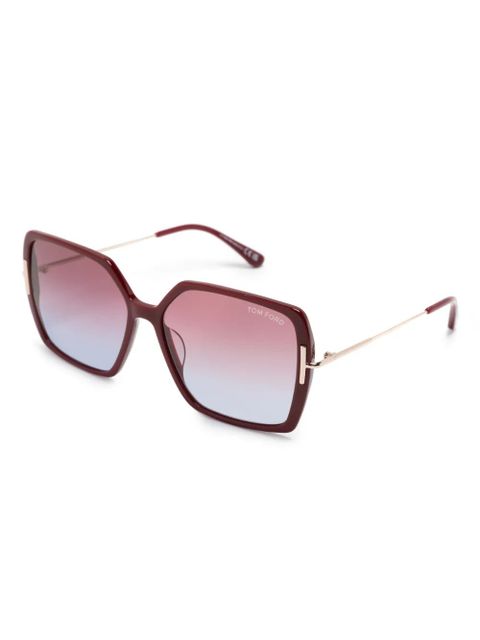 TOM FORD Eyewear square-frame gradient sunglasses - Red - zdjęcie produktu nr 2