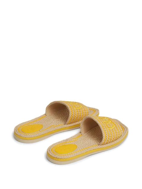 Chloé logo-embroidered sandals - Neutrals