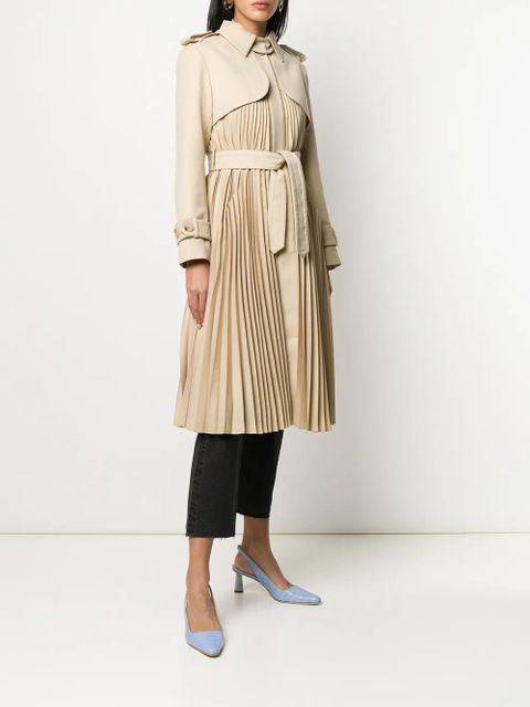 SANDRO pleated trench coat - Neutrals
