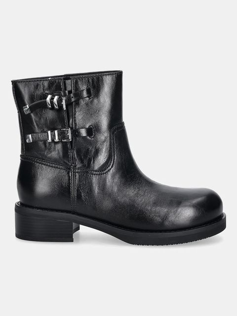 MICHAEL Michael Kors botki skórzane Darrington damskie kolor czarny na płaskim obcasie 40F5DTFE5L.001 - zdjęcie produktu nr 2