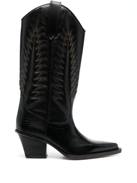Paris Texas 65mm Texan boots - Black