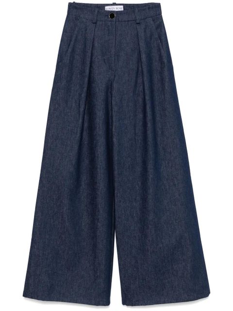 Rowen Rose pleat-detail jeans - Blue - zdjęcie produktu nr 1