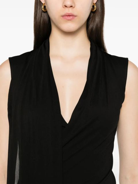 TOTEME overlapped scarf dress - Black