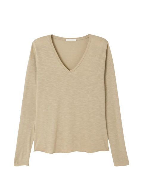 American Vintage Jacksonville long-sleeve V-neck T-shirt - Neutrals - zdjęcie produktu nr 1